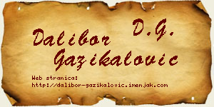 Dalibor Gazikalović vizit kartica